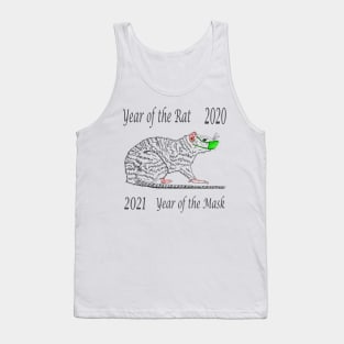 Year of the Rat Funny Covid 19 Mask Tank Top